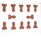 Molde doble Peones ajedrez